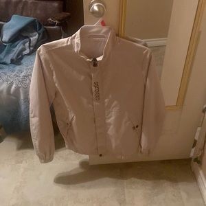 Zip up white jacket